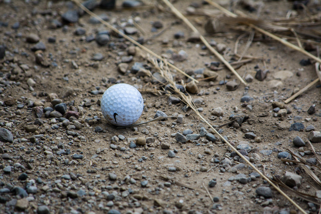 golfball-gravel-road