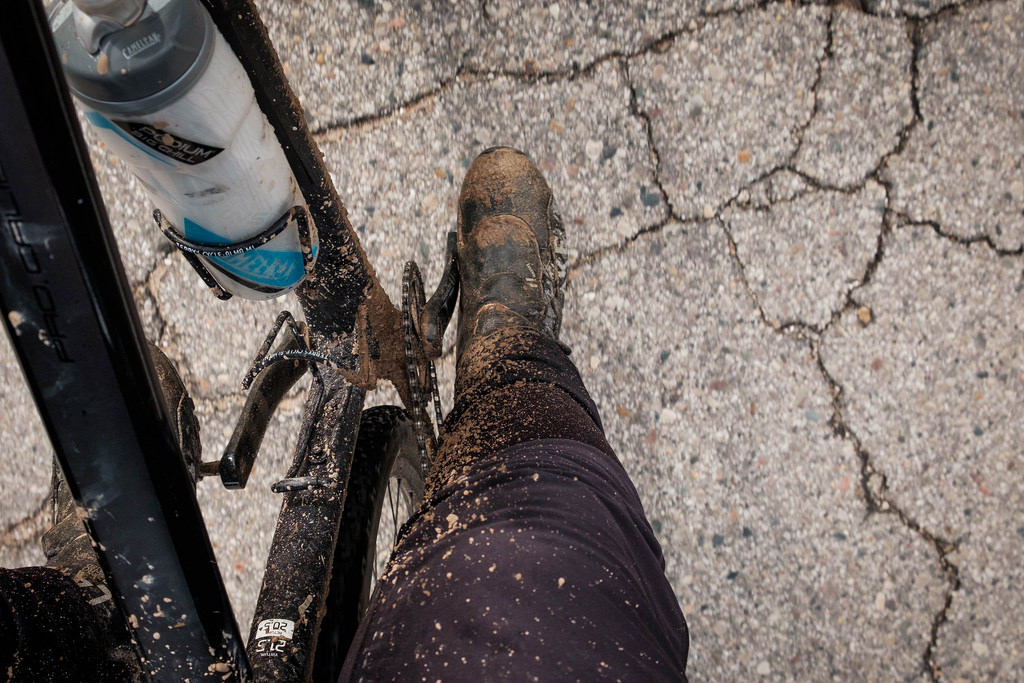 Muddy Lake boots and gritty mud.