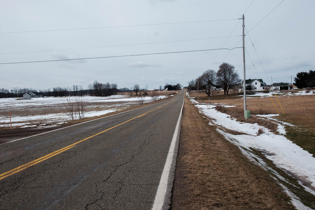 Beal City road in Isabella County, MIchigan